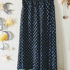 Azure Sheer Floral Palazzo Pants